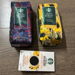 Starbucks Sunsets, Komodo Dragon Coffee Set with True North Instant
